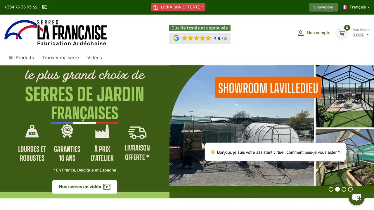Page d’accueil du site de L'Atelier Maison